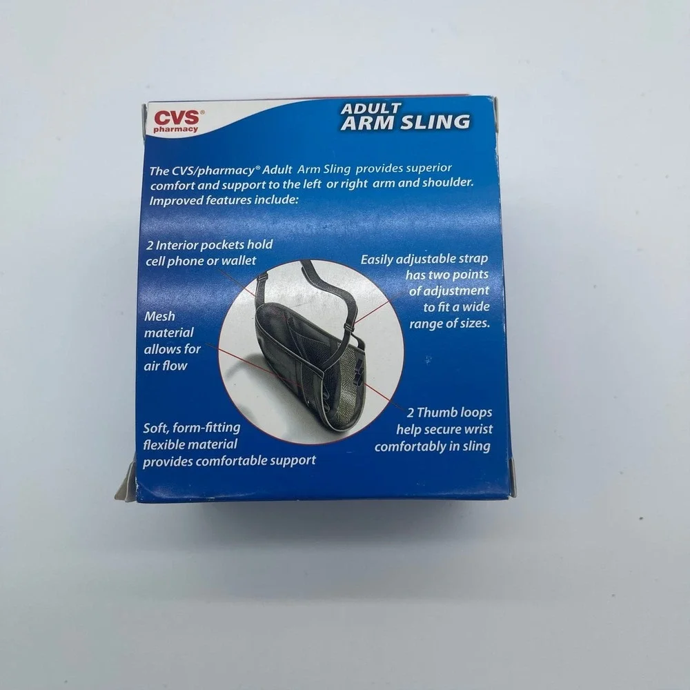 CVS Health Adult Arm Sling with Adjustable Fastener and Interior Pocket